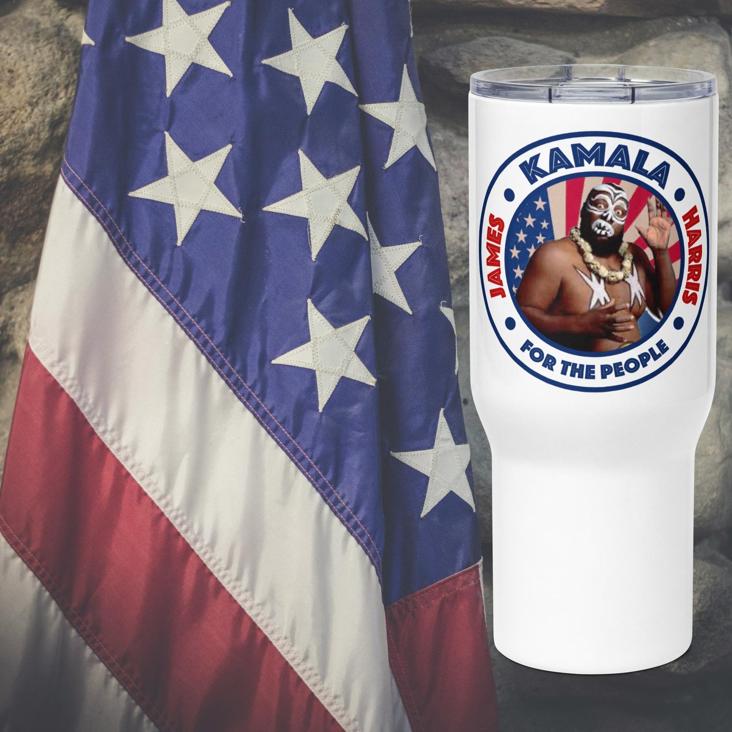 The Real Kamala Travel Mug With Handle